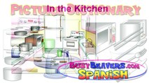 Spanish Lesson 64 - KITCHEN UTENSILS in Spanish Vocabulary for kids Utensilios de cocina p