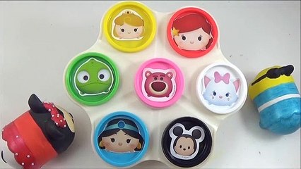 Descargar video: LEARN COLORS with Disney Tsum Tsums! Play doh Toy Surprise Cans, Disney ツムツム Toys-b4IAE