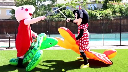 PEPPA PIG KIDNAPPED by BLACK SPIDERMAN w_ Minnie Mouse & Chase - Funny Real Life Superhero Movie-zXPj8M