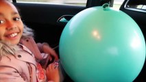 Giant Balloon Toy Surprise Stuck In Our Car - Disney Fashems - Blind Bag Toy Open