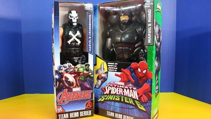 Marvel Avengers Titan Hero Series Crossbones And Rhino Beat Up Spider-man And Captain America Part 1-Zou3d