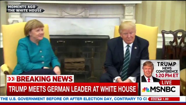 Donald Trump refuse de serrer la main d'Angela Merkel devant les caméras - La chancelière allemande très mal à l'aise!