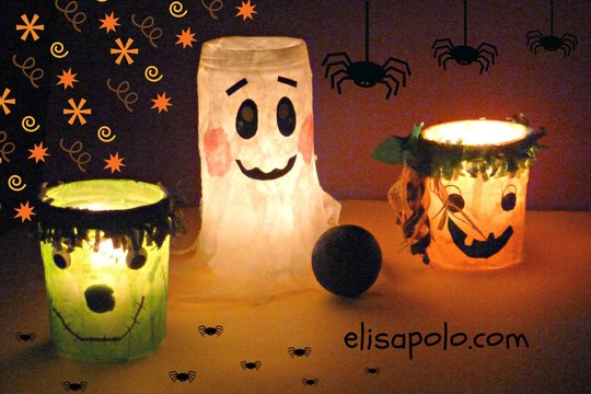 Manualidades para Halloween, Lámpara Fantasma, Cute Phantom, Halloween Candle