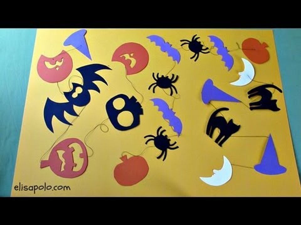 DIY. Cómo hacer una Guirnalda Halloween, Decoración Halloween, Halloween Garland.