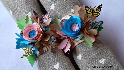 DIY, Cómo hacer Servilleteros de Papel, Dia de las Madres, Scrap Serviette Ring