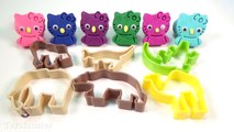 Play and Learn Colours with Play Doh Hello Kitty and Animals Molds Fun Creative for Kids #