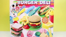 Dough Burger Deli Set Play Doh Hamburger Hot Dog French Fries How to make Playdough Fast F