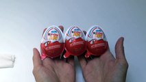 3 Kinder Joy Surprise Eggs Unwrapping Toys and Chocolate Ferrero--KXFWE