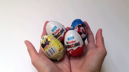 SpongeBob, Mickey Mouse Clubhouse, Star Wars and Kinder Surprise Chocolate Eggs Unboxing-rzCZe