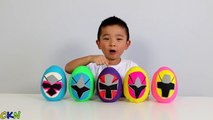 Power Rangers Ninja Steel Play-Doh Surprise Eggs Opening Morphing Fun With Ckn Toys-sk_rh70B