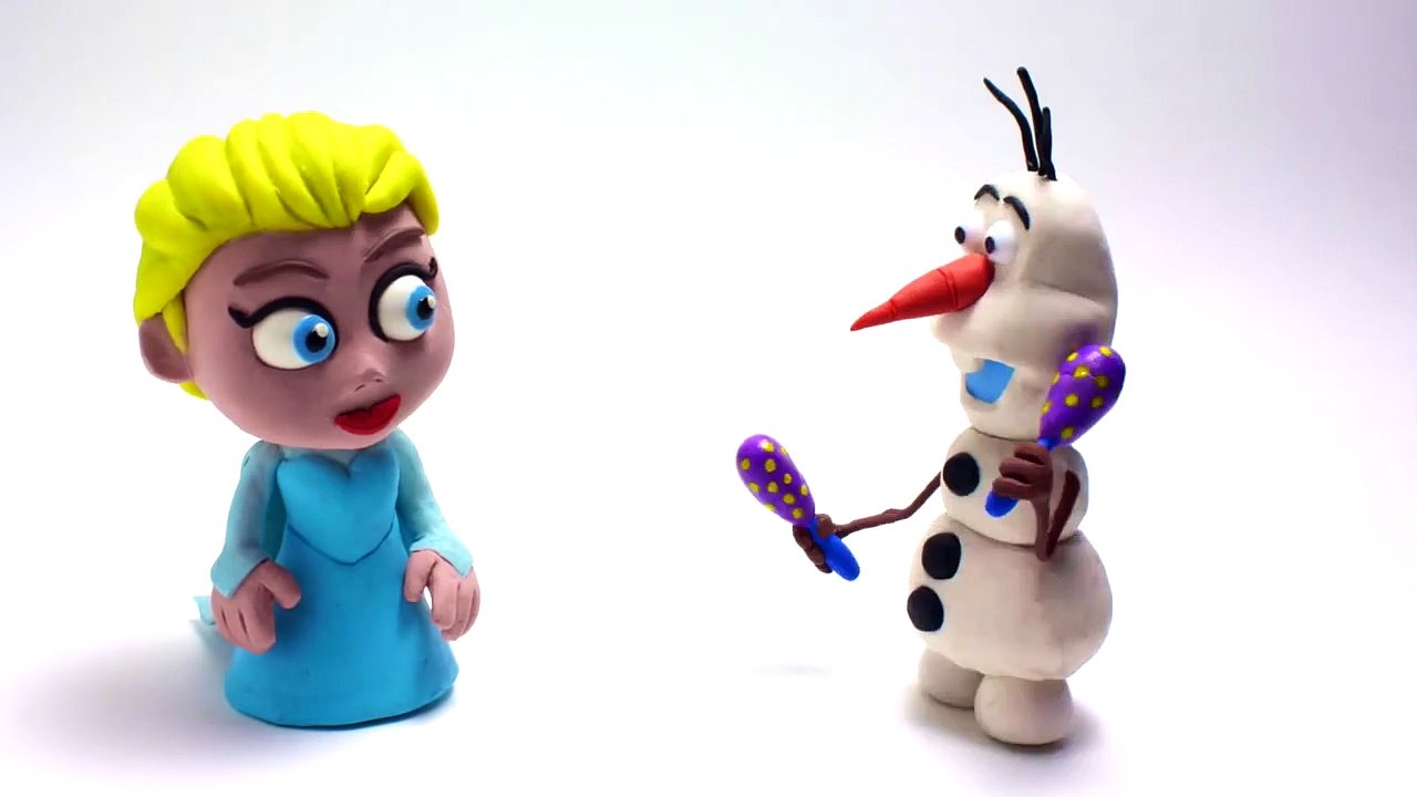 Elsa & Olaf Stop motion playdoh animation Frozen disney claymation video-jKouua1