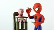 Baby vomits on spiderman superheroes Stop motion Play Doh claymation animation video-E8LFCd