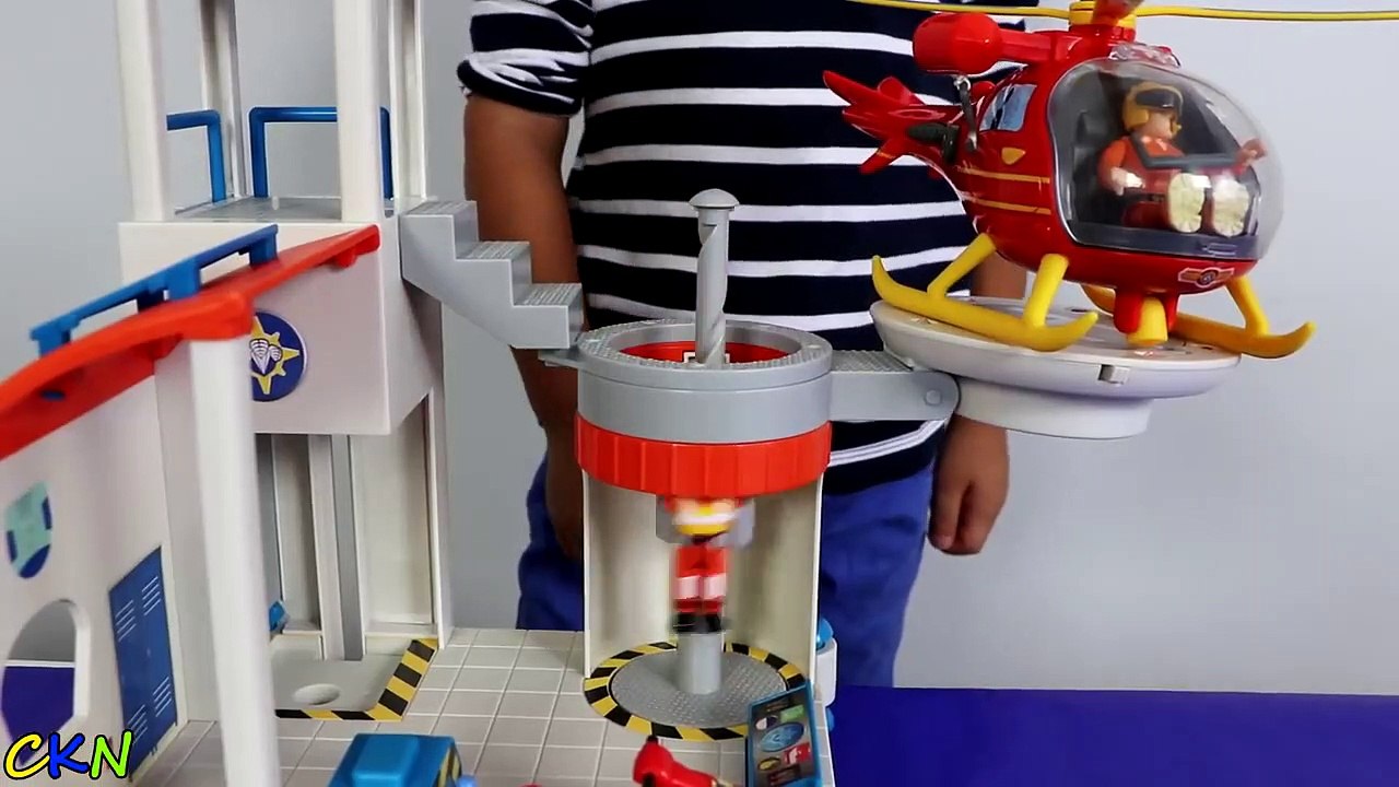 Fireman Sam Ocean Rescue Playset Toys Unboxing Kids Playing  Rescue Helicopter Ckn Toys-IMMOgFuum