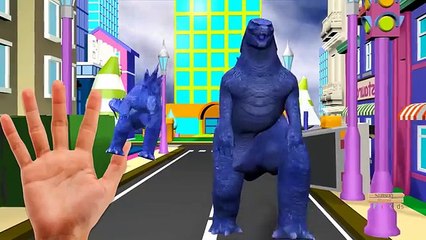 Esbirros Subway surfistas Dedo de la familia Rimas para niños | Godzilla Dedo de la familia de la Guardería rhy
