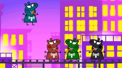 Five PeppaPig Venom Jumping on the Bed | 5 Little Monkeys Jumping on the bed Pig Venom Son