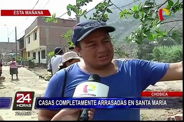 Chosica: aumento del caudal de río Rímac amenaza con arrasar más viviendas