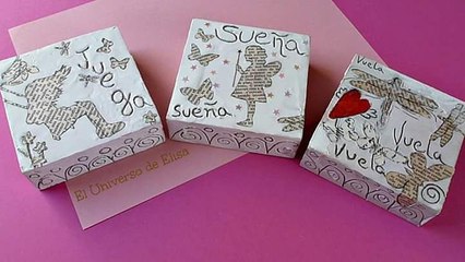 Cómo decorar con siluetas de papel, Triptico con texturas y siluetas.