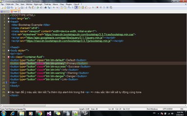 Lophocvitinh.COM***Tự học Bootstrap - Phần cơ bản - Bài 09 - Định dạng nút bấm