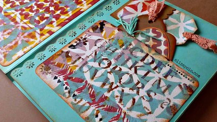 TUTORIAL (Parte 1) Álbum Scrapbook con Papel Personalizado "25 besos"