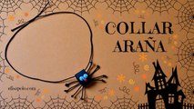 Collar Araña, Cómo hacer un Collar para Halloween, Tutoriales de Manualidades para Halloween