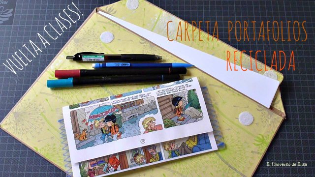 Carpeta Porta folios Reciclada, Vuelta a Clases, Vuelta al Cole, Back to school