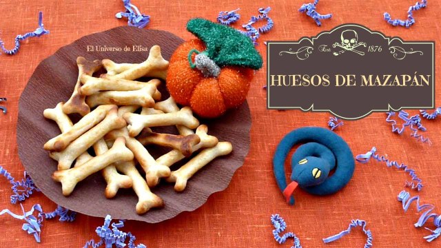 Recetas para Halloween y el Día de los Muertos,Tibias o Huesos de Mazapán