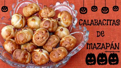 Recetas para Halloween y el Día de los Muertos, Calabacitas de Mazapán, Cocina para Halloween