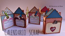 Mini Álbum Scrapbook Calendario, Cómo hacer un Calendario Scrap, Scrapbook Calendar