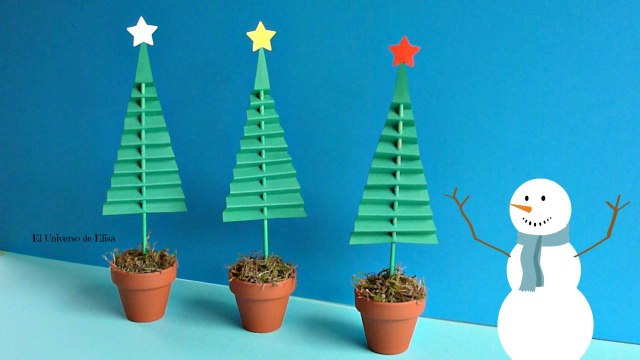 Manualidades para Navidad, Cómo hacer un Abeto de Papel, Adornos Navideños para Centros de Mesa