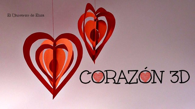 Manualidades para San Valentín, Corazón 3D Kirigami, Día del amor y la Amistad