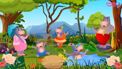 Finger Family Hippo | ChuChu TV Animal Finger Family Nursery Rhymes Songs For Children