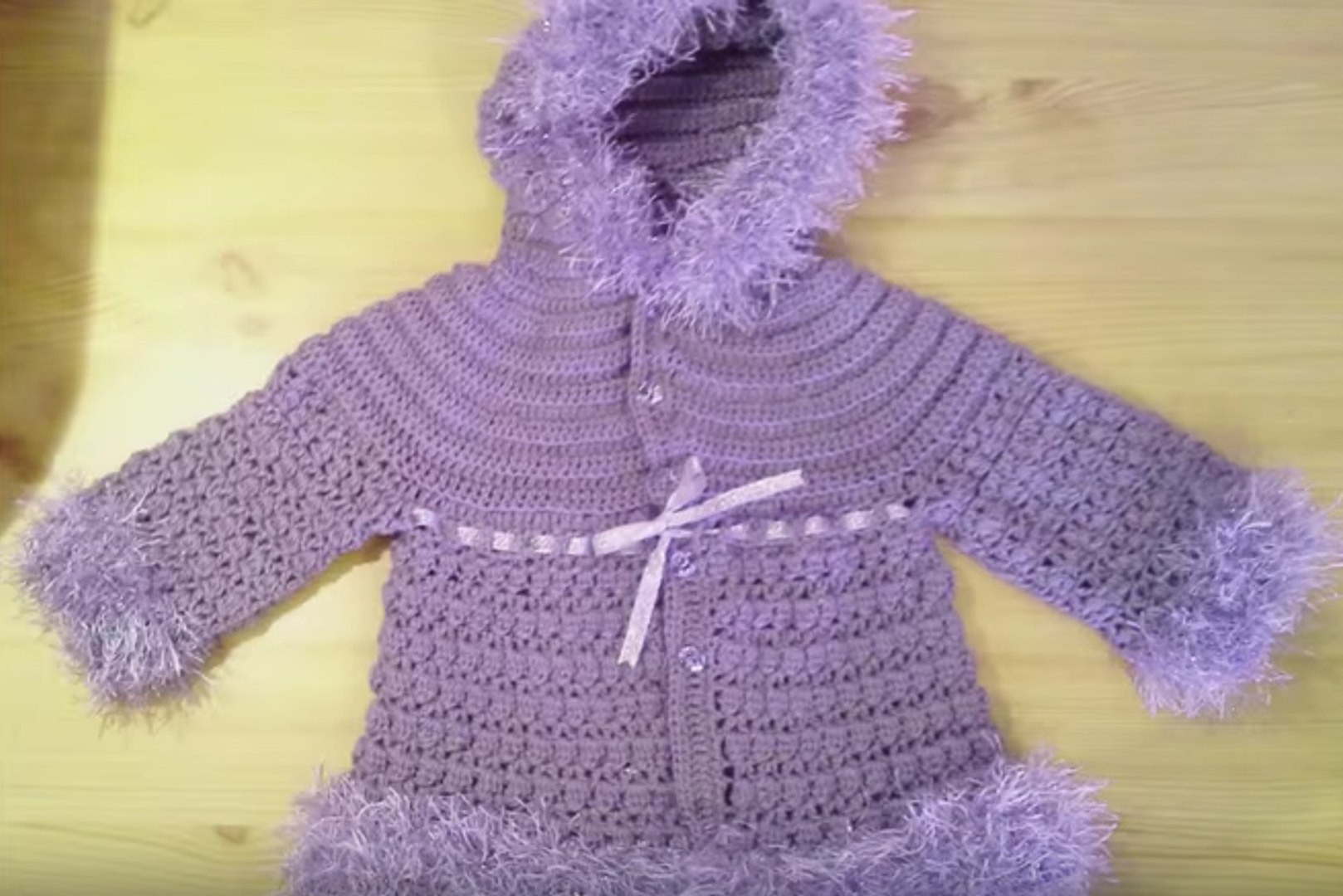 How to Crochet a Baby Sweater part 02 كروشيه جاكيت اطفال الجزء - Vidéo  Dailymotion