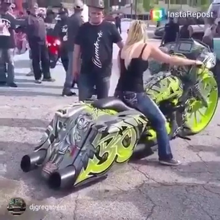 Amazing bike of girl