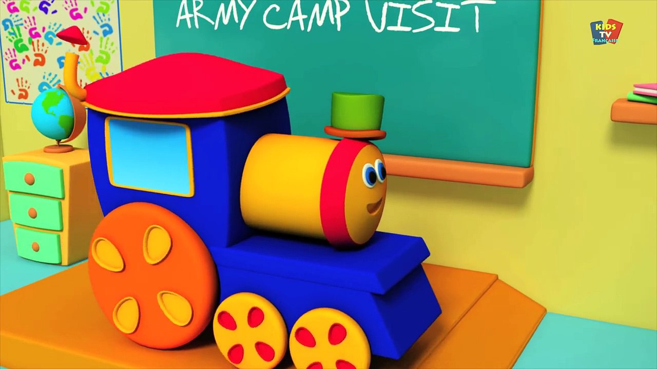 Bob le Train - Visite du camp militaire | BOB les rimes de train maternelles!