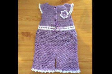 كروشيه سلوبت Crochet salopette pour bébé
