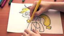 My Little Pony New Coloring Pages for Kids Colors Rainbow Coloring colored markers felt pe