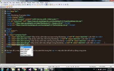 Tự học Bootstrap - Phần cơ bản - Bài 08 - Hộp thông báo 123