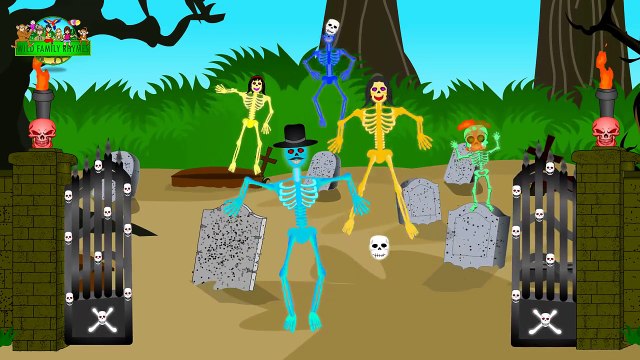 Skeleton Finger Family Rhymes | Funny Colors Skeleton Rhymes | Kids Preschool Learning Son