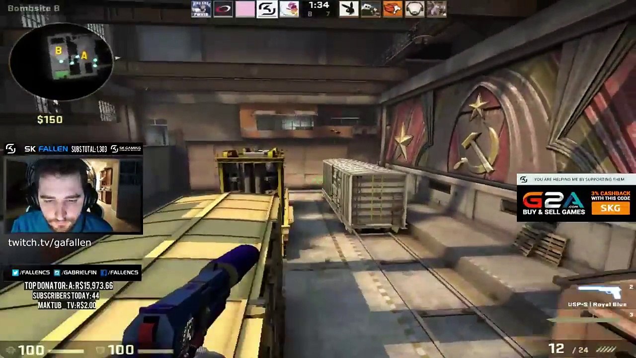 CS:GO - FALLEN INHUMAN 1v4 CLUTCH