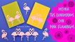 Decora tus Cuadernos con Flamencos Rosa de kirigami, Pink Flamingo Decoration