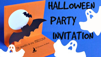 Diy, Tarjeta Invitación para Halloween Super Fácil, Halloween Party Invitation, Halloween card