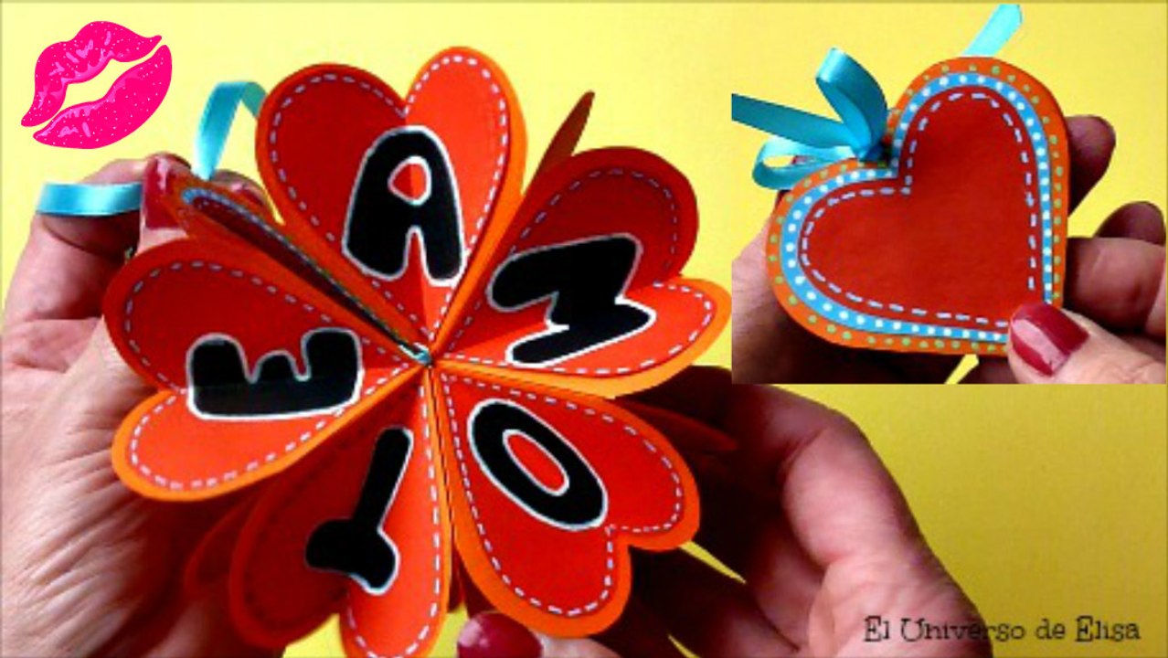 Tarjeta Mini Álbum para San Valentin, Tarjeta Sorpresa para San Valentín, Regalo Para San Valentín