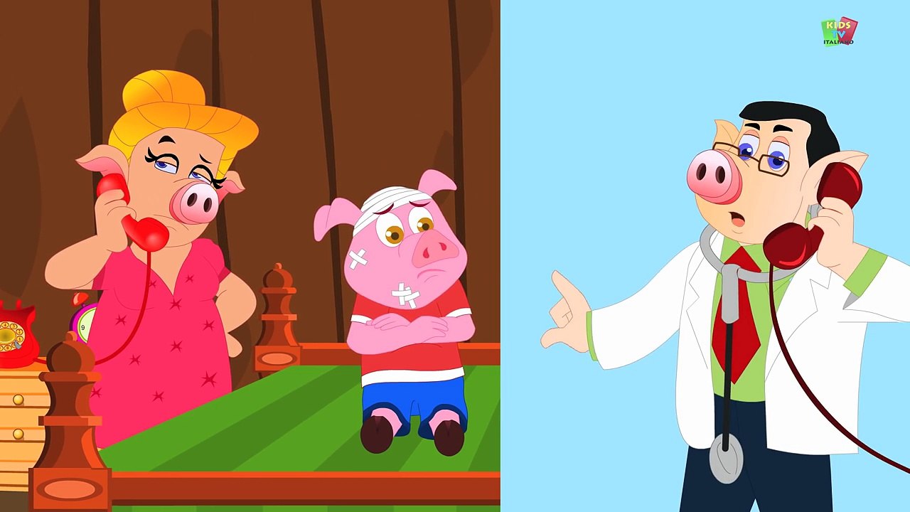 Cinque scimmiette | Canzoni per bambini | 5 little monkeys in Italian Cinque maialetti sal