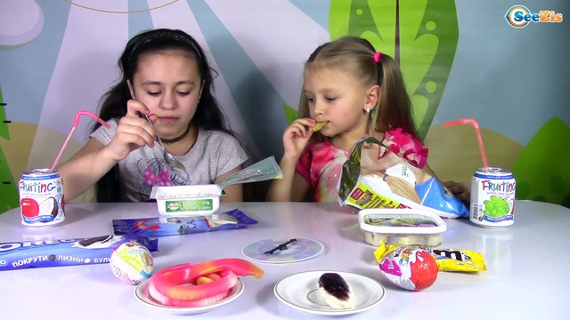 Челлендж для всех! Попробуй не запивать еду! Видео для детей