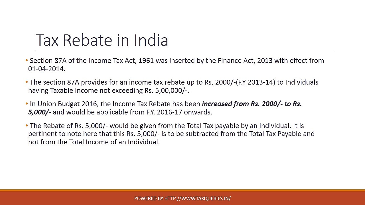 Income Tax Rebate Video Dailymotion