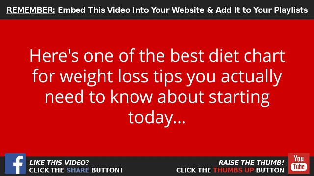 Diet Chart for Weight Loss- Here's One of the Best Diet Chart for Weight Loss Tips You Need to Know