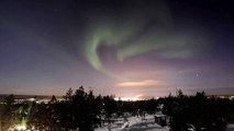 Aurora Borealis in Rovaniemi, the Official Hometown of Santa Claus in Lapland, Finland