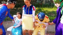 Police family Frozen Elsa Spiderman Baby Police arrest Joker ✦ Hero Prank in pool Kids Sup