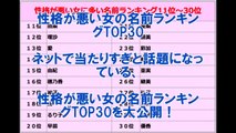 納得 なぜか当たってる 性格が悪い女の名前ランキング ダントツ１位は 美 さん Www ちゃぶ台返し Video Dailymotion