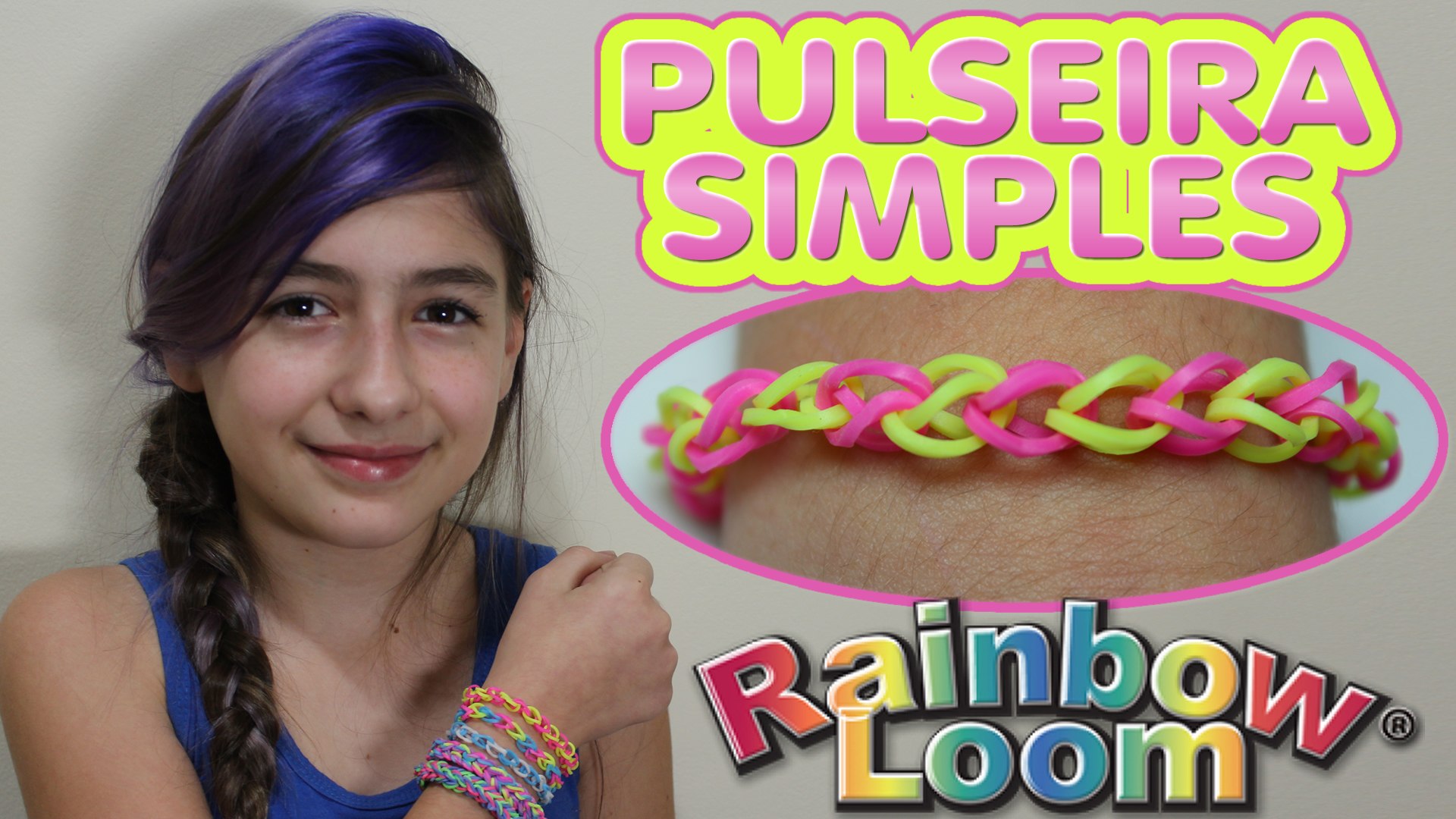 Pulseira Rainbow Loom Simples - Bracelet of Elastic Easy - video dailymotion